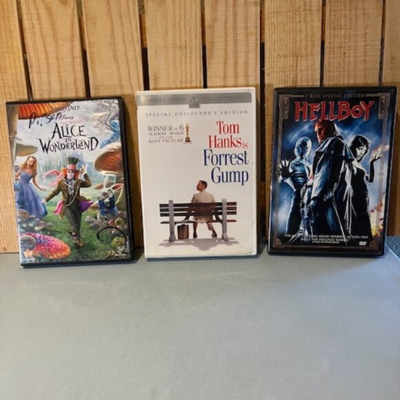 DVD's Forrest Gump, Hellboy Special Edition 2 Disc, Alice In Wonderland‎ J. Depp - Picture 1 of 4